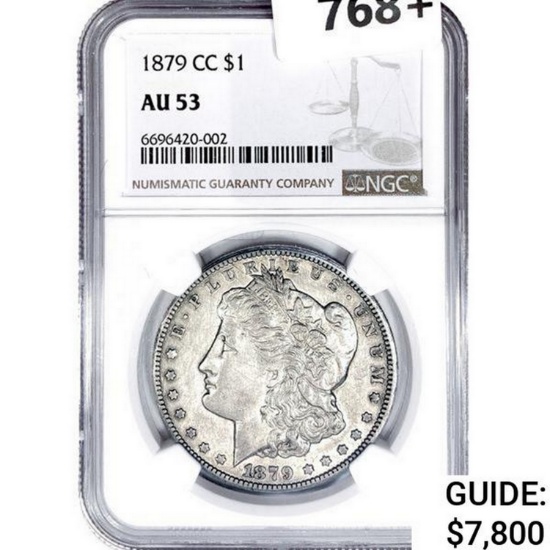1879-CC Morgan Silver Dollar NGC AU53