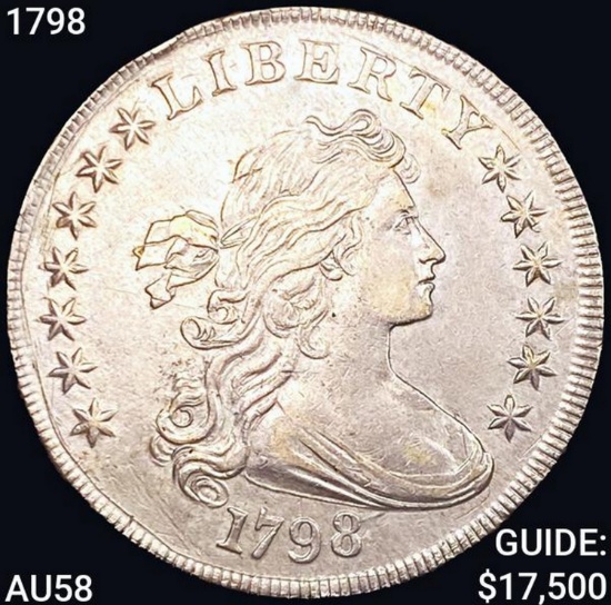 1798 Draped Bust Dollar CHOICE AU