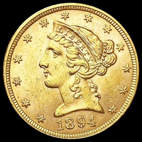 1894 $5 Gold Half Eagle UNCIRCULATED