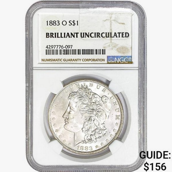 1883-O Morgan Silver Dollar NGC BU