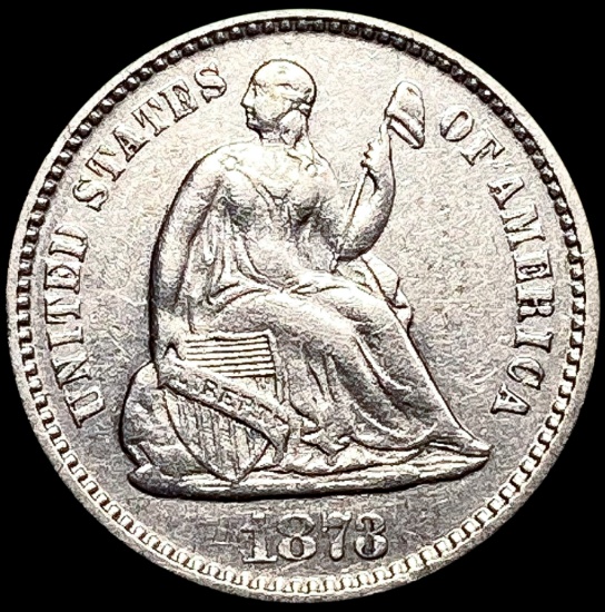 1873 Seated Liberty Half Dime CLOSELY UNCIRCULATED