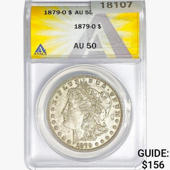 1879-O Morgan Silver Dollar ANACS AU50