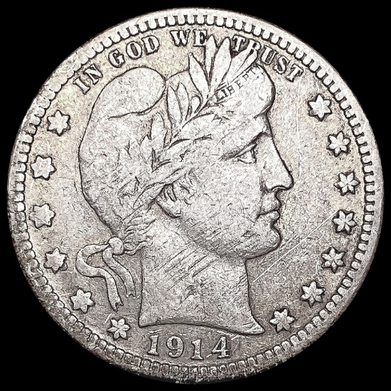 1914-S Barber Quarter LIGHTLY CIRCULATED