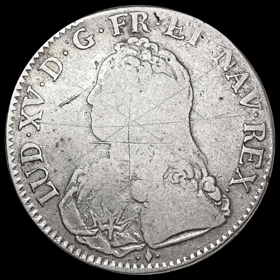 1728 Framce Silver 1/2 Ecu NICELY CIRCULATED