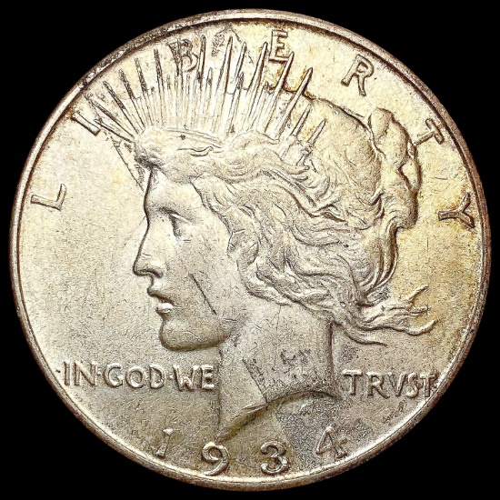1934-D Silver Peace Dollar ABOUT UNCIRCULATED