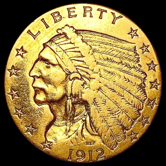 1912 $2.50 Gold Quarter Eagle NICELY CIRCULATED