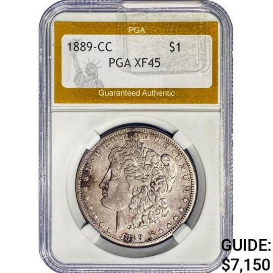 1889-CC Morgan Silver Dollar PGA XF45