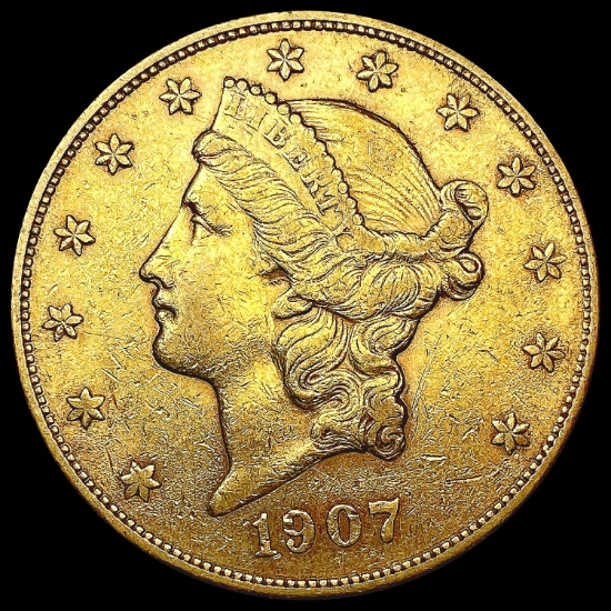 1907-S $20 Gold Double Eagle CLOSELY UNCIRCULATED