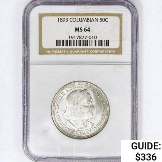 1893 Columbia Half Dollar NGC MS64