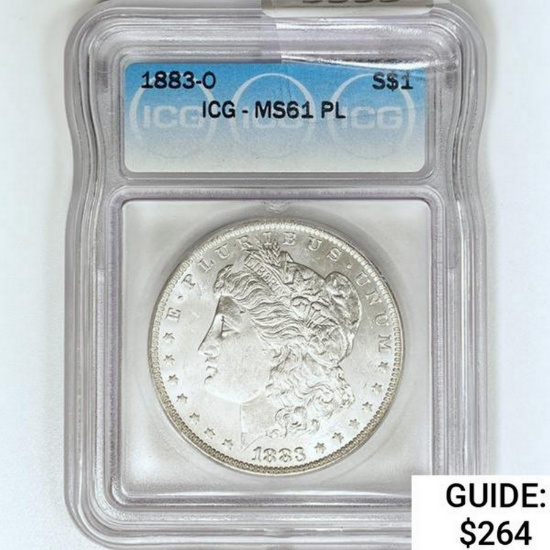 1883-O Morgan Silver Dollar ICG MS61 PL