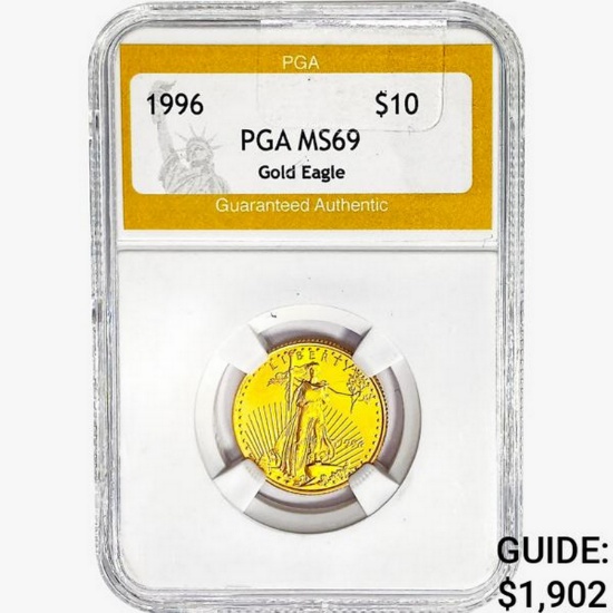 1996 $10 1/4oz. American Gold Eagle PGA MS69