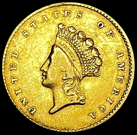 1855 Rare Gold Dollar NEARLY UNCIRCULATED