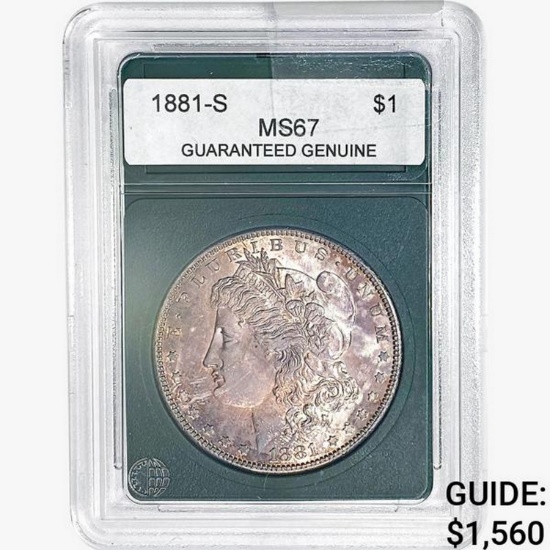 1881-S Morgan Silver Dollar GG MS67