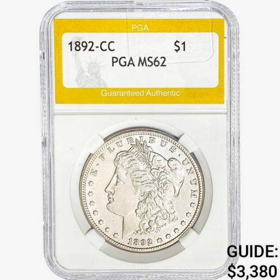 1892-CC Morgan Silver Dollar PGA MS62