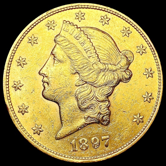 1897 $20 Gold Double Eagle CHOICE AU