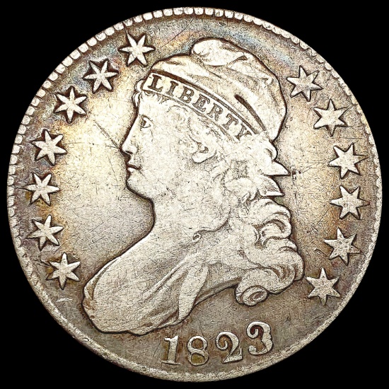1823 Patch 3 Capped Bust Half Dollar NICELY CIRCUL