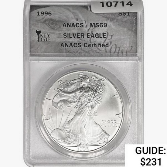 1996 Silver Eagle ANACS MS69