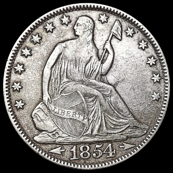 1854-O Arws Seated Liberty Half Dollar CLOSELY UNC