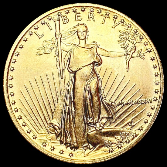 1986 US 1/2oz Gold $25 Eagle SUPERB GEM BU
