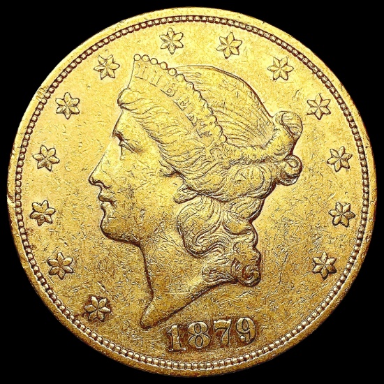 1879 $20 Gold Double Eagle CLOSELY UNCIRCULATED