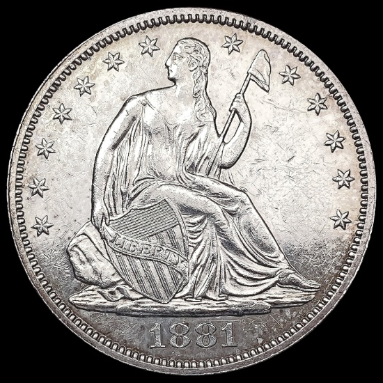 1881 PL Seated Liberty Half Dollar GEM BU