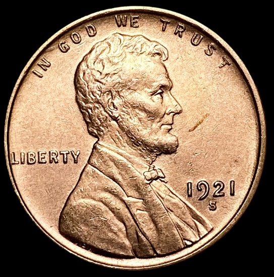 1921-S Red Wheat Cent UNCIRCULATED