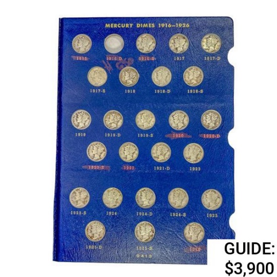 1916-1945 Mercury Dime Set With 42/1 [77 Coins]