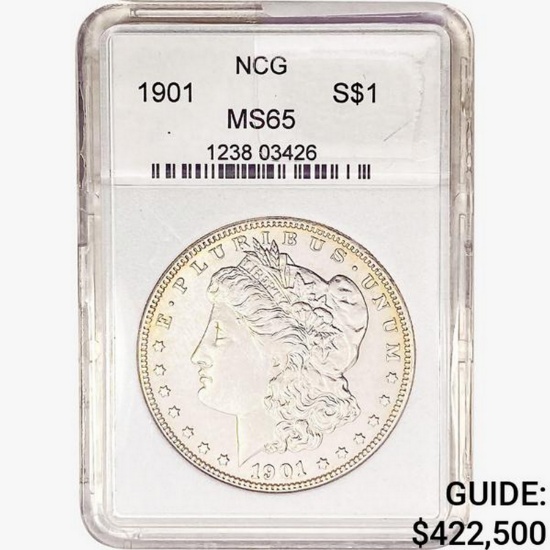 1901 Morgan Silver Dollar NCG MS65