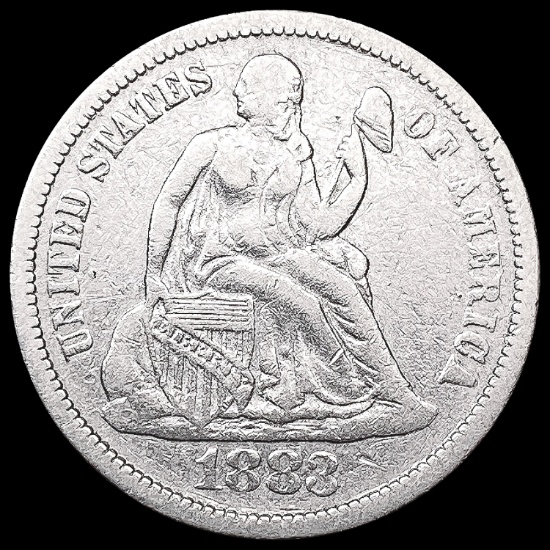 1883 Seated Liberty Dime LIGHTLY CIRCULATED