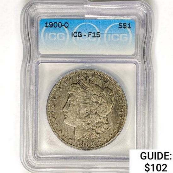 1900-O Morgan Silver Dollar ICG F15