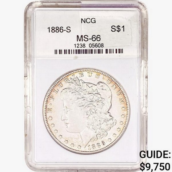 1886-S Morgan Silver Dollar NCG MS66