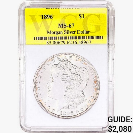 1896 Morgan Silver Dollar WCG MS67