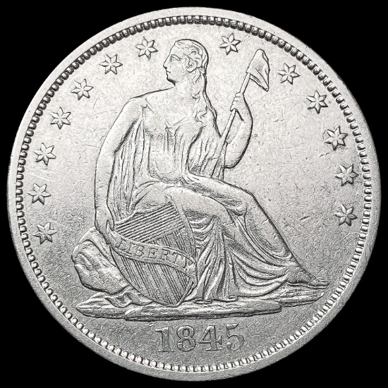 1845-O Seated Liberty Half Dollar CLOSELY UNCIRCUL