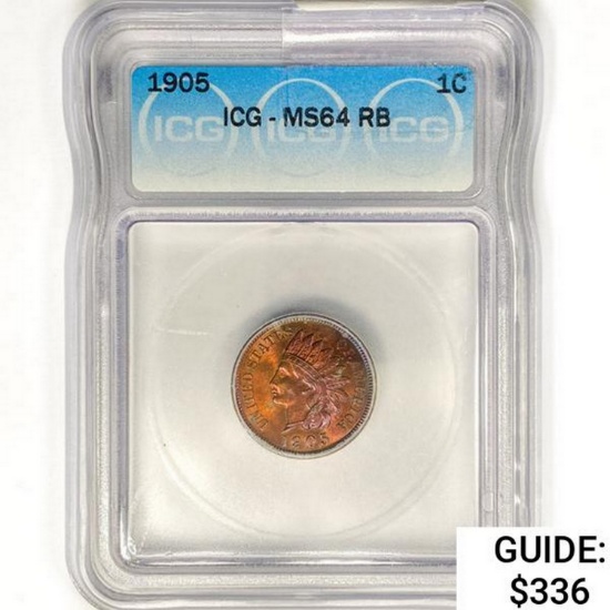1905 Indian Head Cent ICG MS64 RB