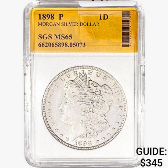 1898-P Morgan Silver Dollar SGS MS65