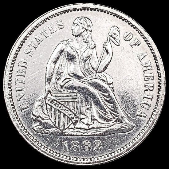 1862 Seated Liberty Dime CLOSELY UNCIRCULATED