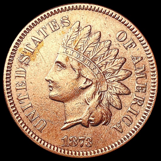 1873 RED Indian Head Cent CHOICE BU
