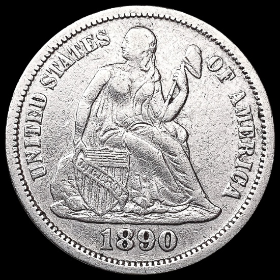 1890 Seated Liberty Dime LIGHTLY CIRCULATED