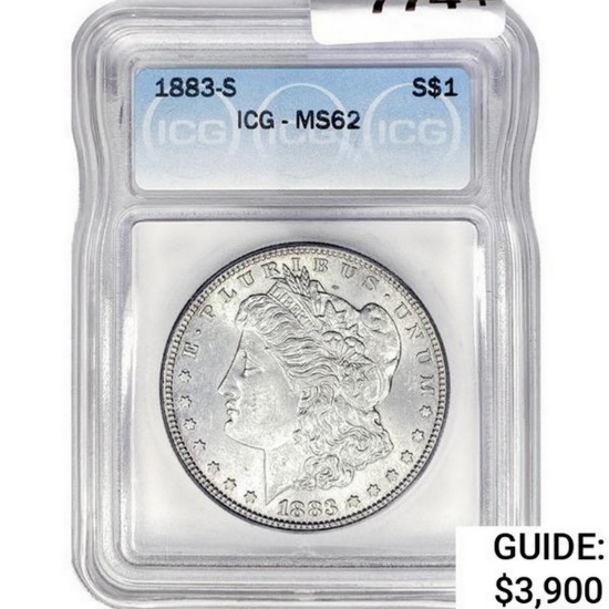 1883-S Morgan Silver Dollar ICG MS62