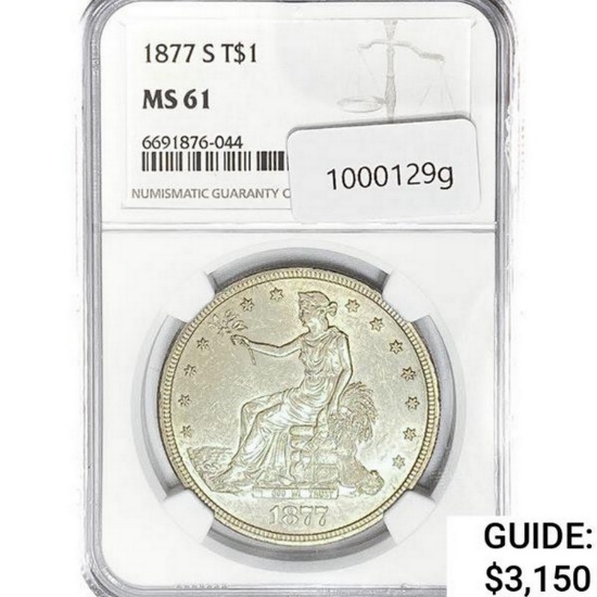 1877-S Silver Trade Dollar NGC MS61