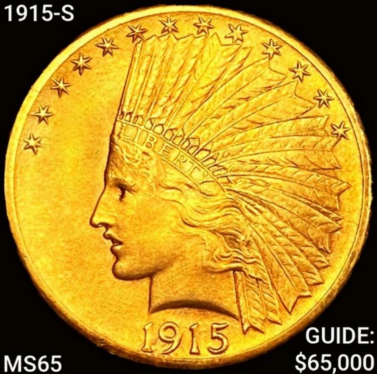 1915-S $10 Gold Eagle GEM BU