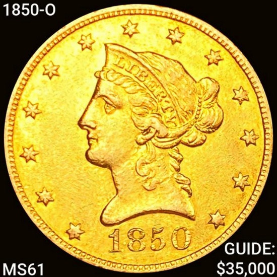 1850-O $10 Gold Eagle UNCIRCULATED