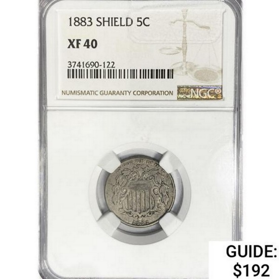 1883 Shield Nickel NGC XF40