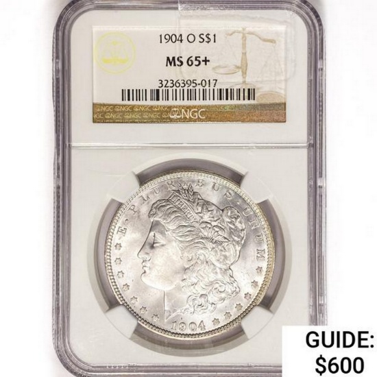 1904-O Morgan Silver Dollar NGC MS65+