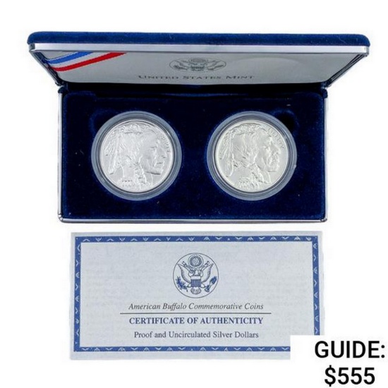 2001-D American Buffalo 1oz Silver Dollars Set [2