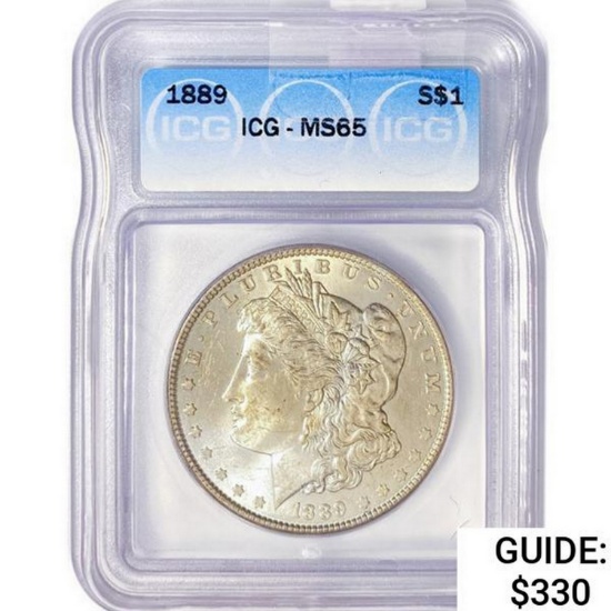 1889 Morgan Silver Dollar ICG MS65