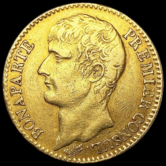 1912 France .3734oz Gold 40 Francs ABOUT UNCIRCULA
