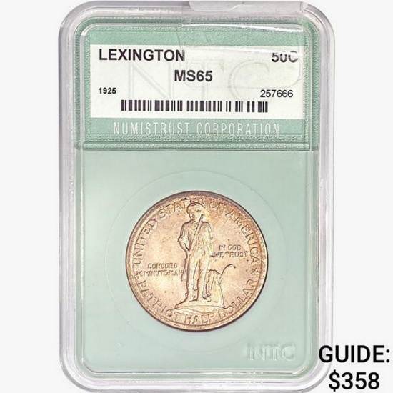 1925 Lexington Half Dollar NTC MS65