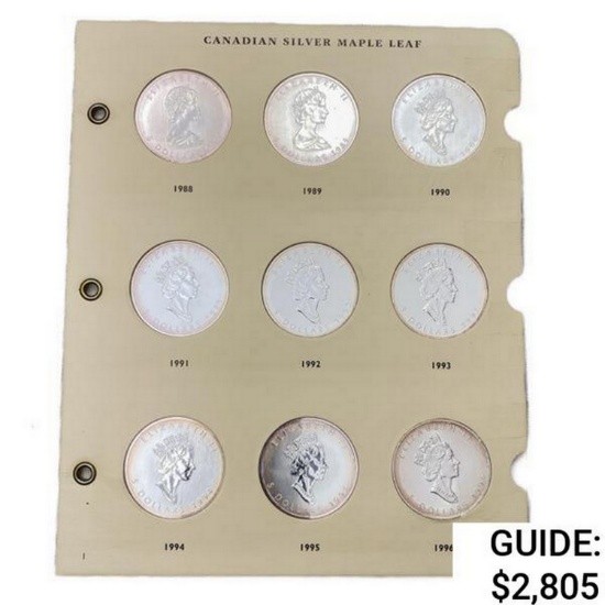 1988-2014 Canada 1oz Silver Maple Leaf Set [27 Coi