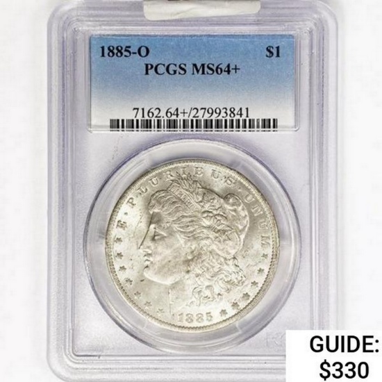 1885-O Morgan Silver Dollar PCGS MS64+